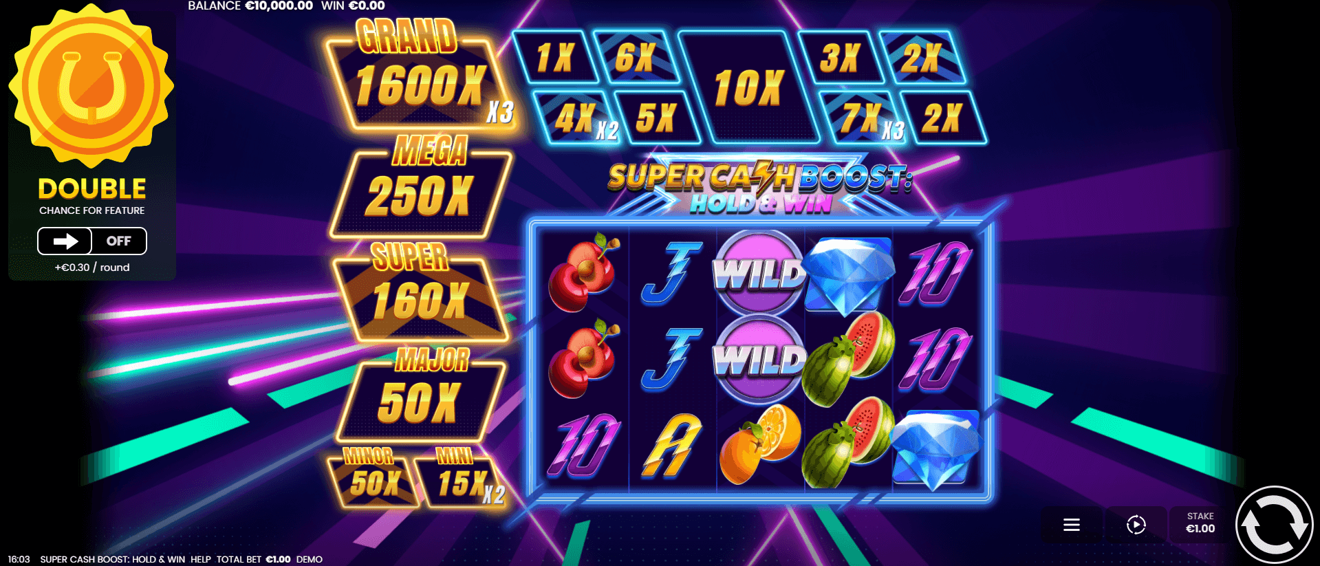 Super Cash Boost Hold and Win Slot
