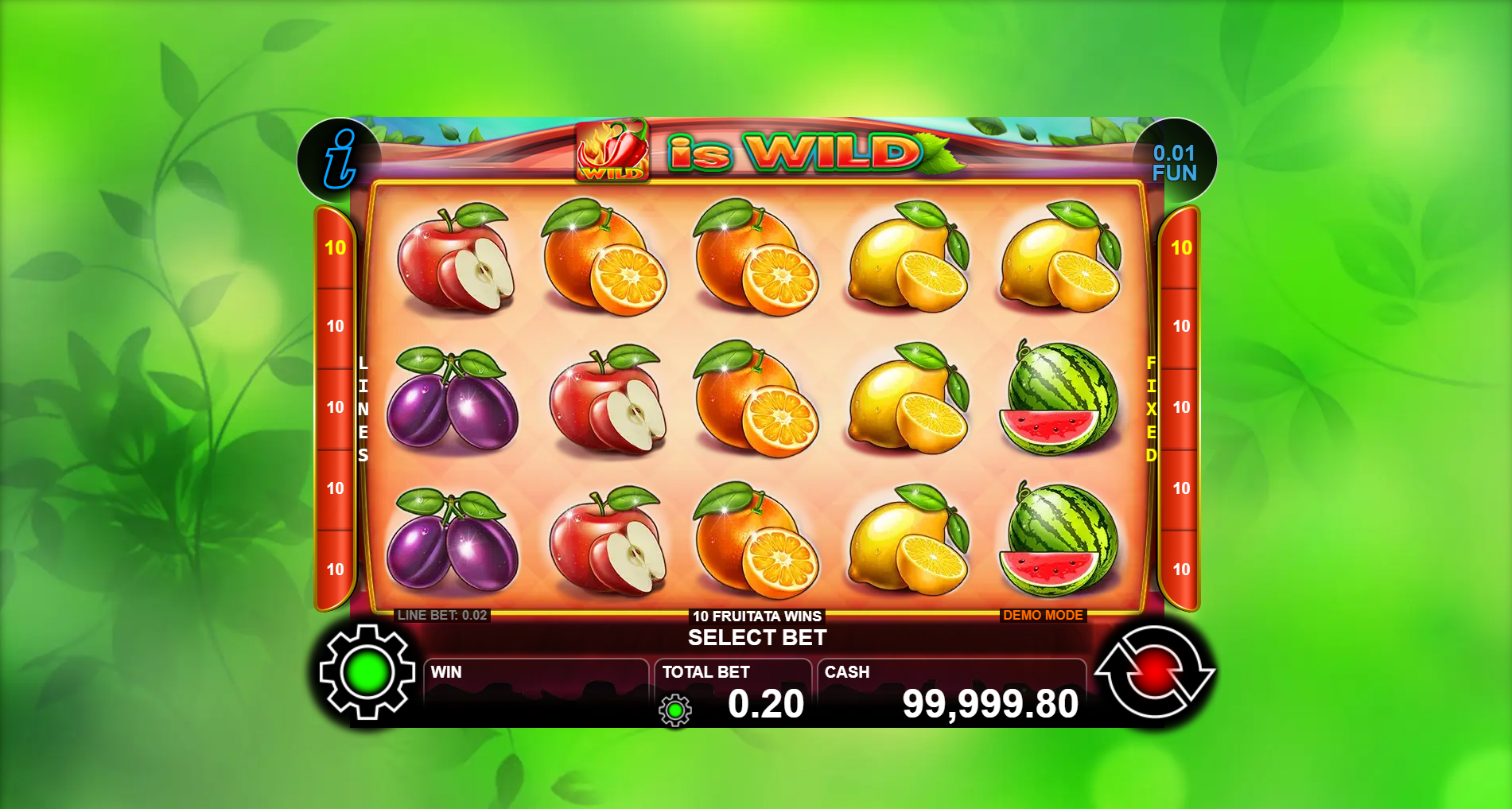 Tragamonedas 10 Fruitata Wins