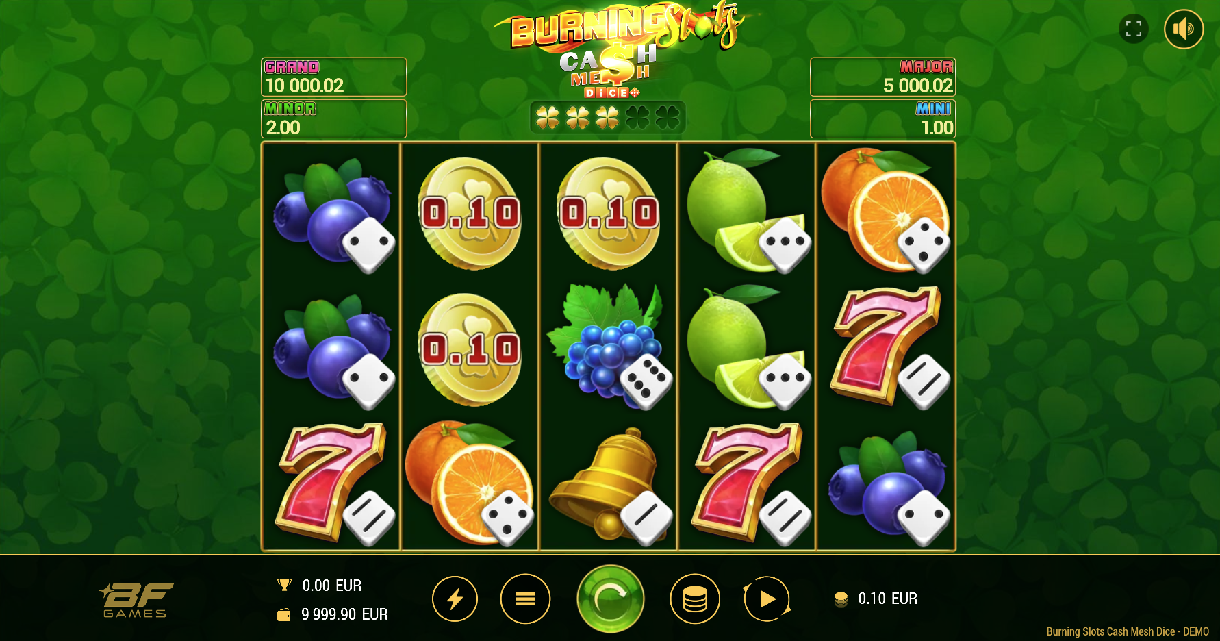 Slot Burning Slots Cash Mesh Dice