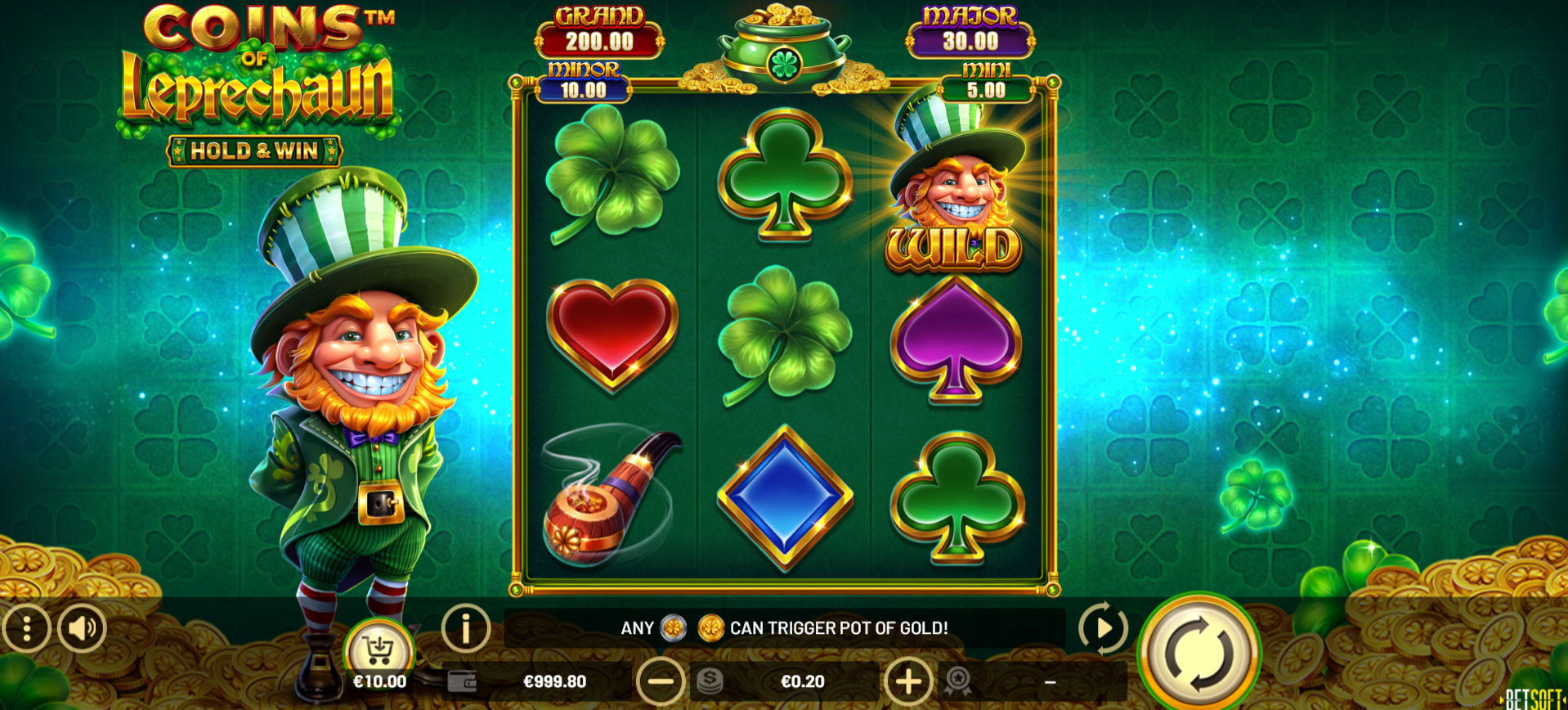 Coins of Leprechaun Hold and Win Slot