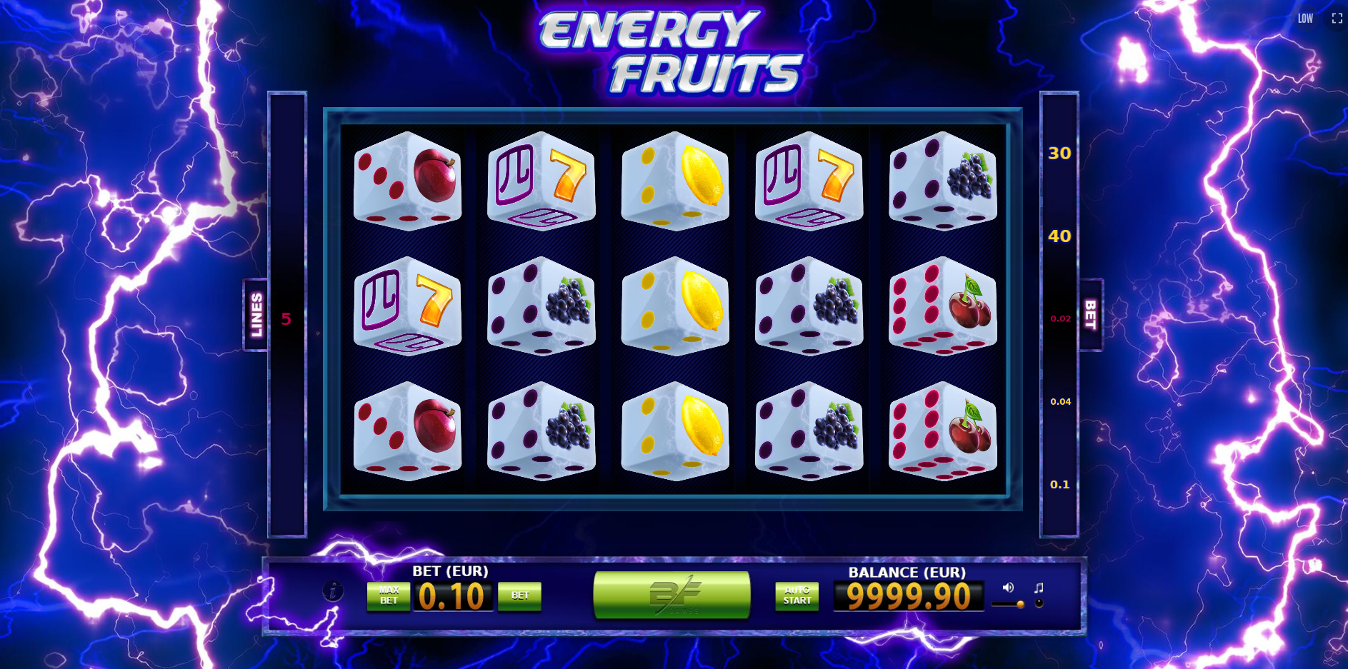 Energy Fruits Dice Slot