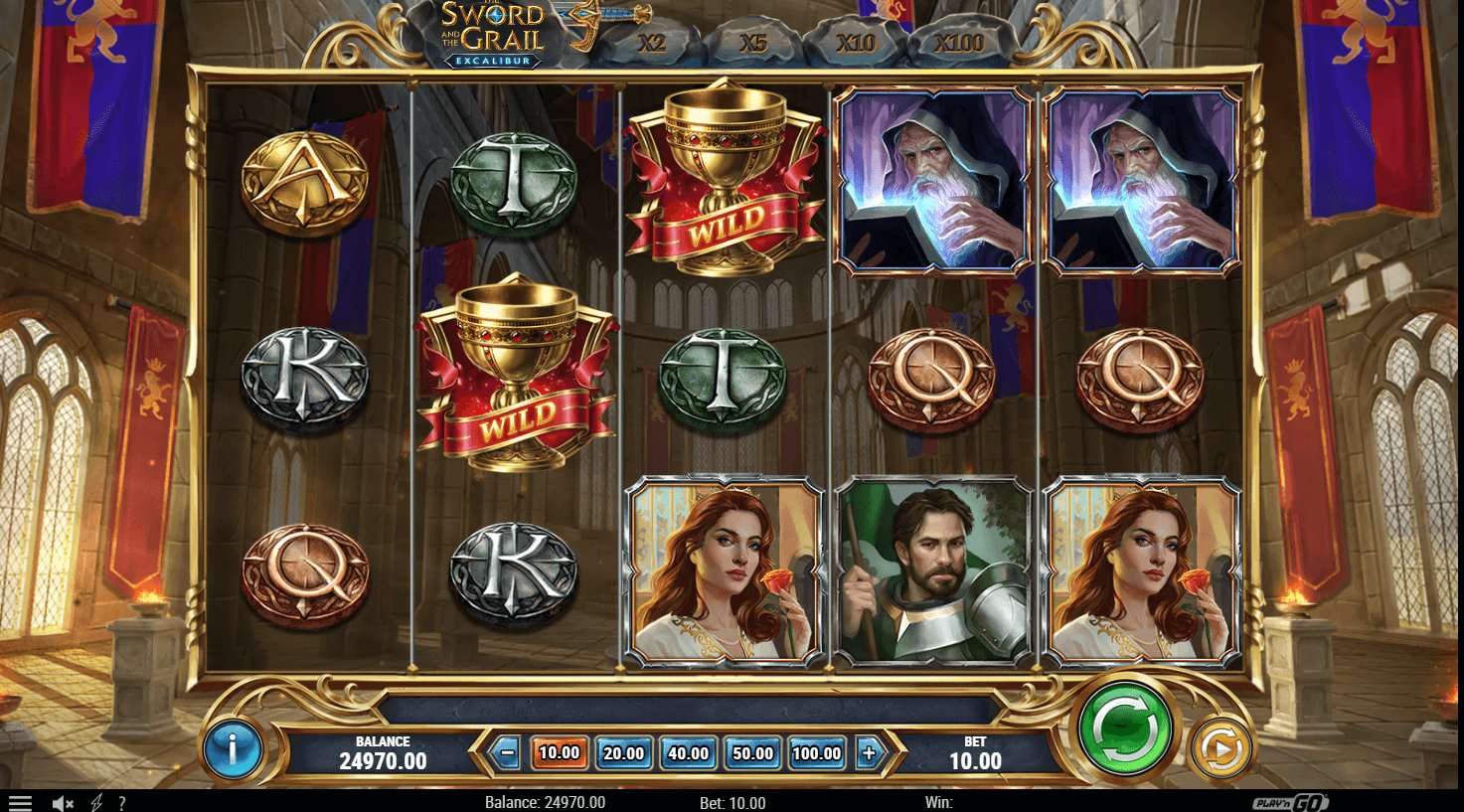 Caça-níquel The Sword and the Grail Excalibur