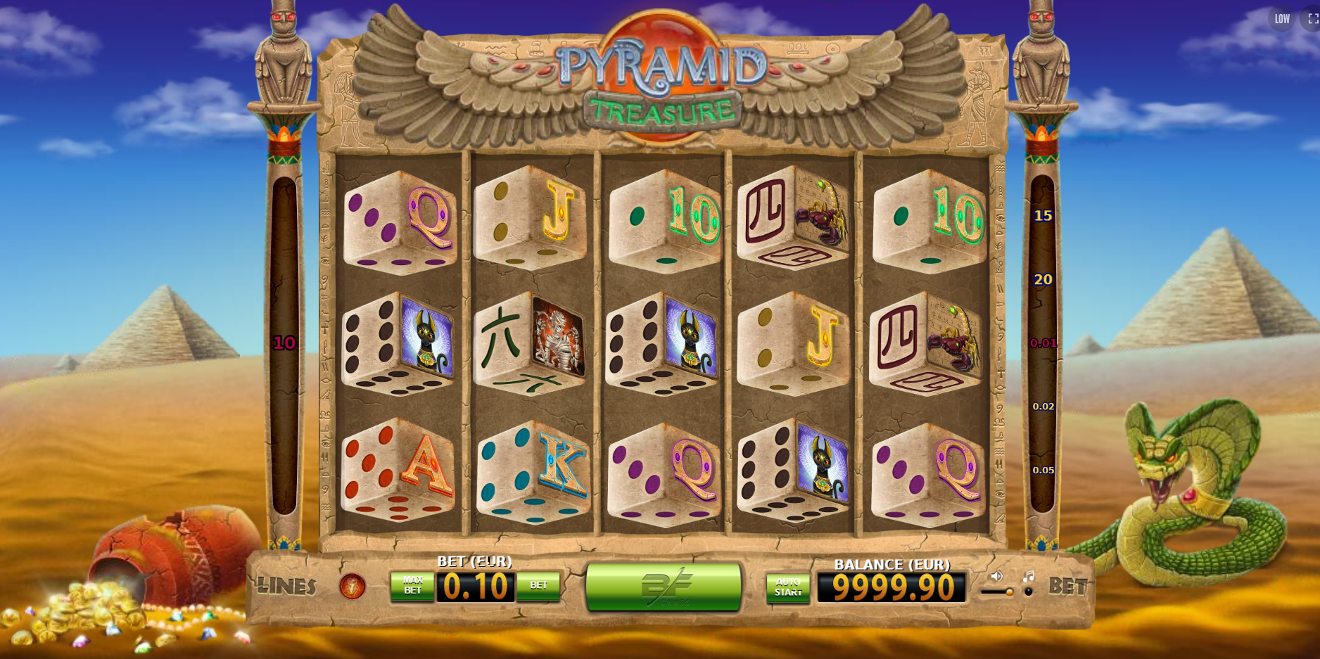 Pyramid Treasure Dice Slot