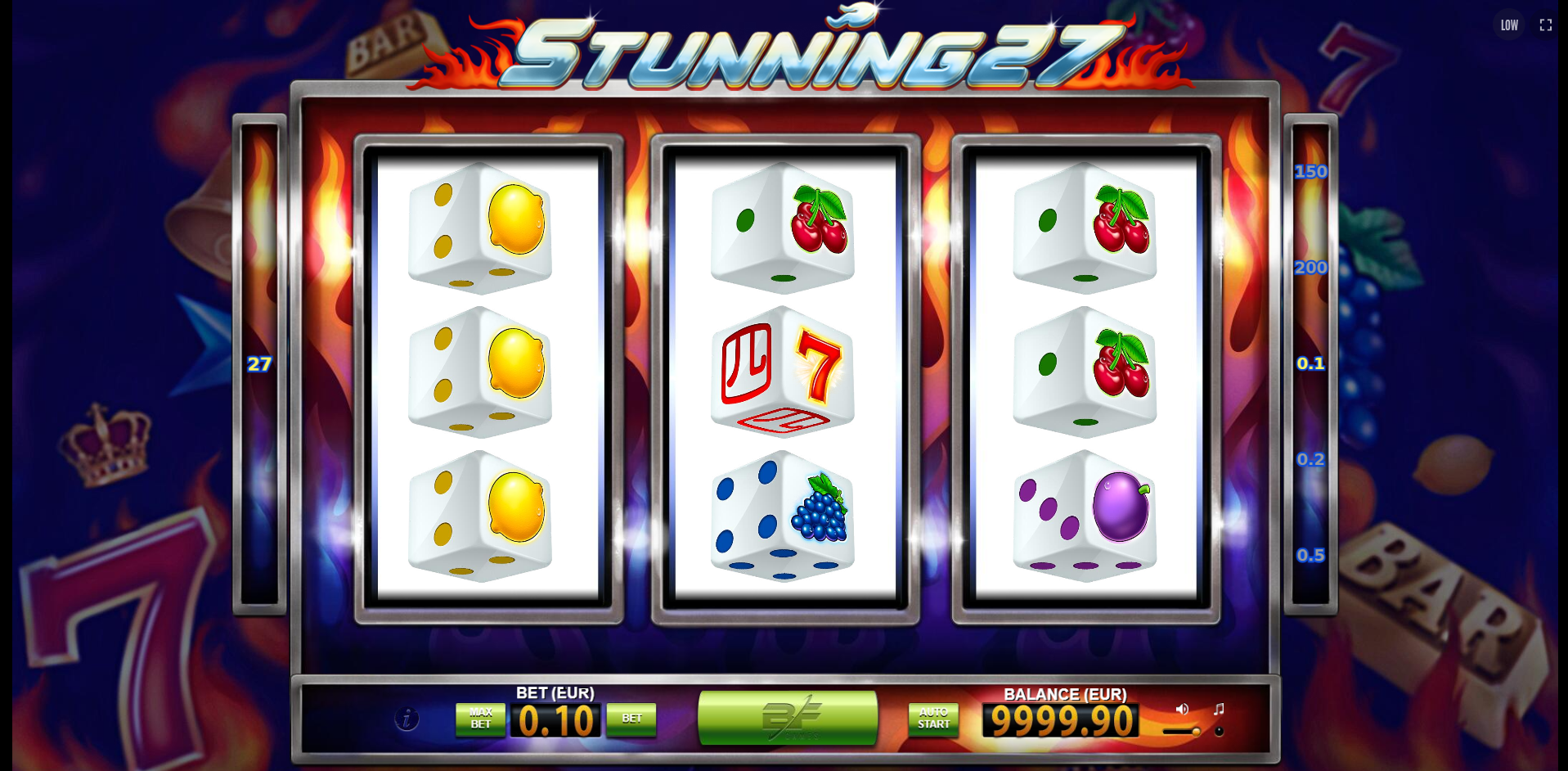 Tragamonedas Stunning 27 Dice