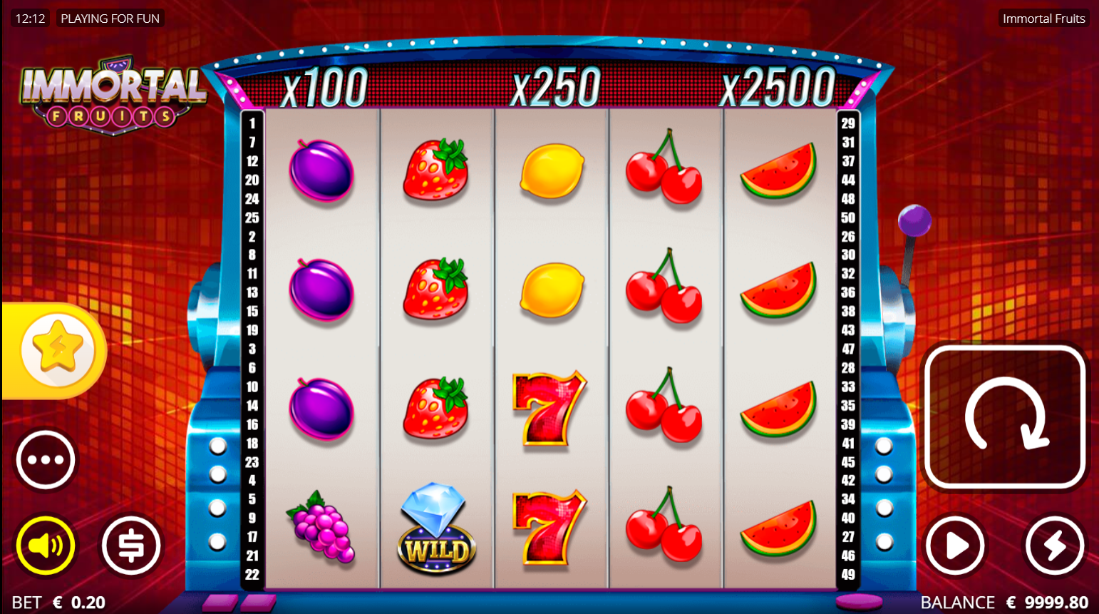 Immortal Fruits Slot