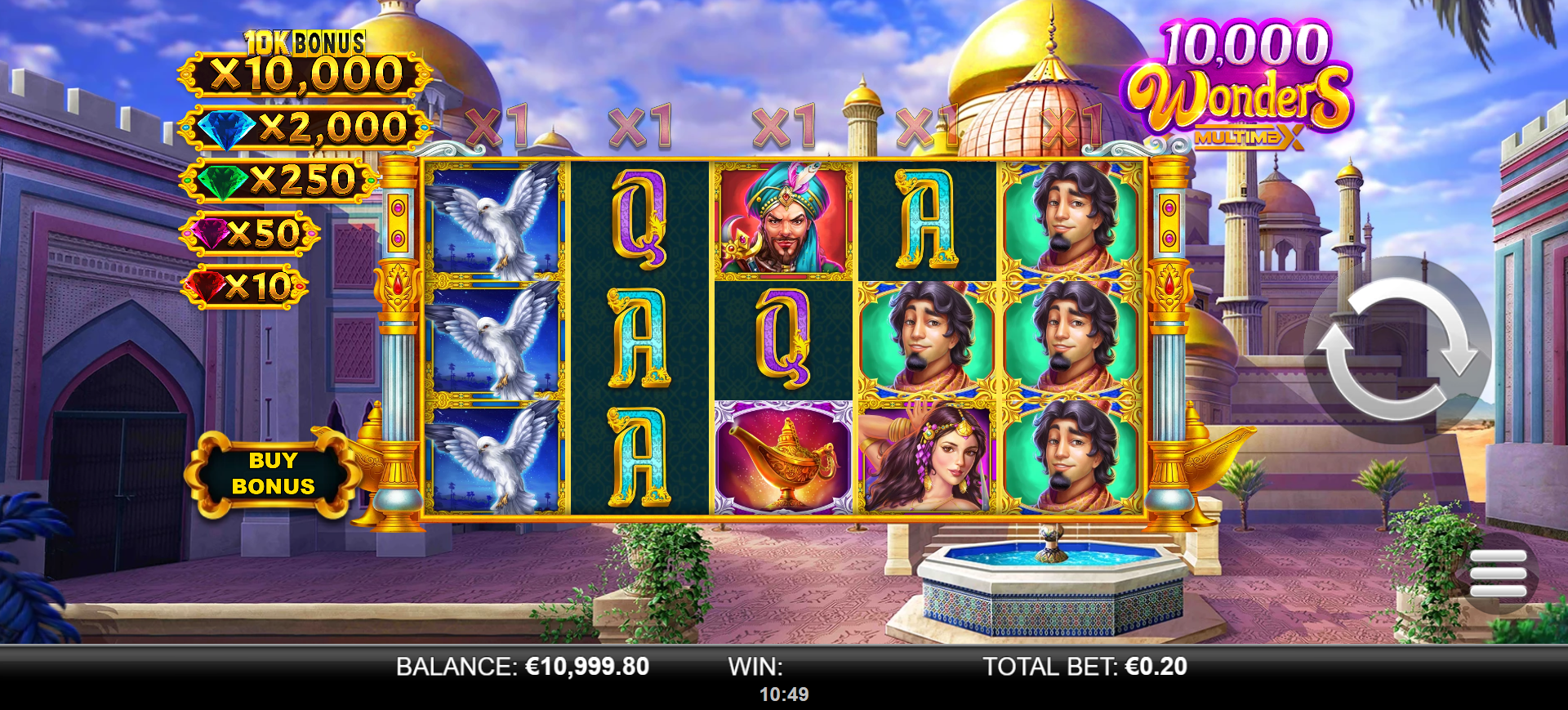 10,000 Wonders MultiMax Slot