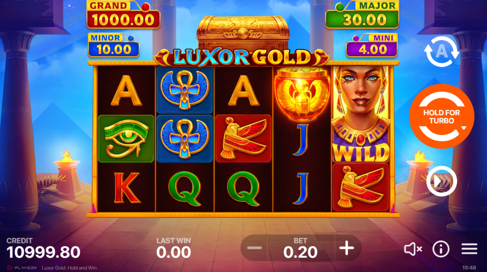 Luxor Gold Hold and Win Slot