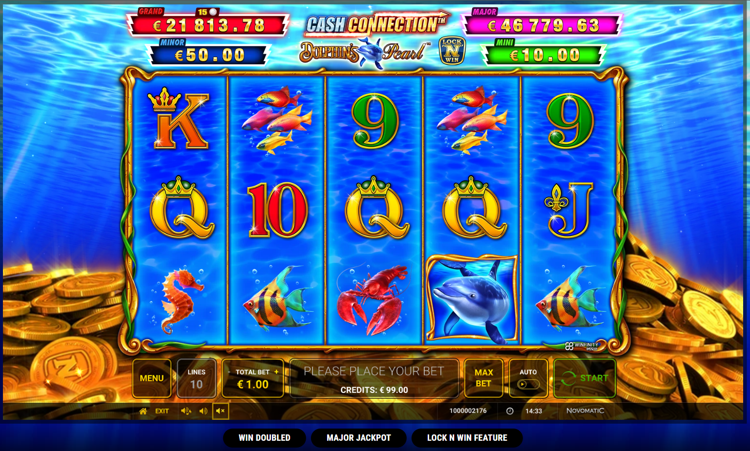 Slot Cash Connection Dolphin's Pearl