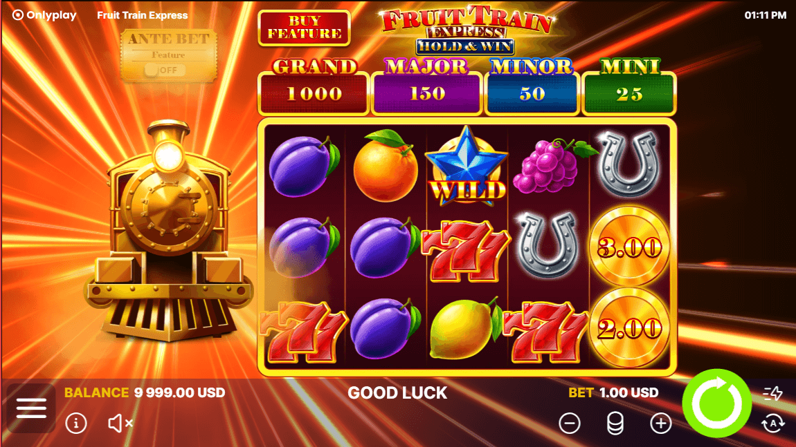 Fruit Train Express Hold and Win Slot
