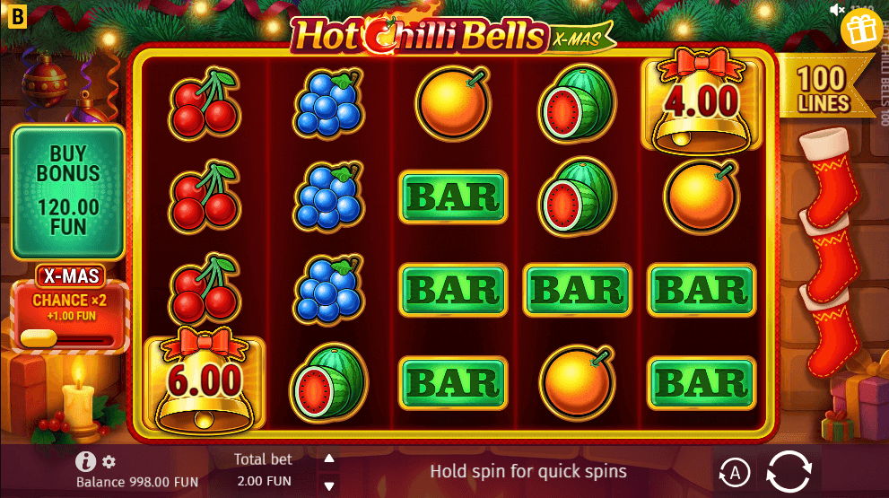 Caça-níquel Hot Chilli Bells 100