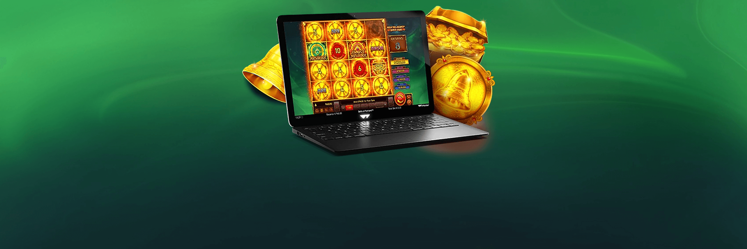 Toca las Bells of Fortune de Wazdan para escuchar los sonidos del jackpot