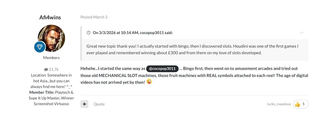 commenter on AskGamblers forums