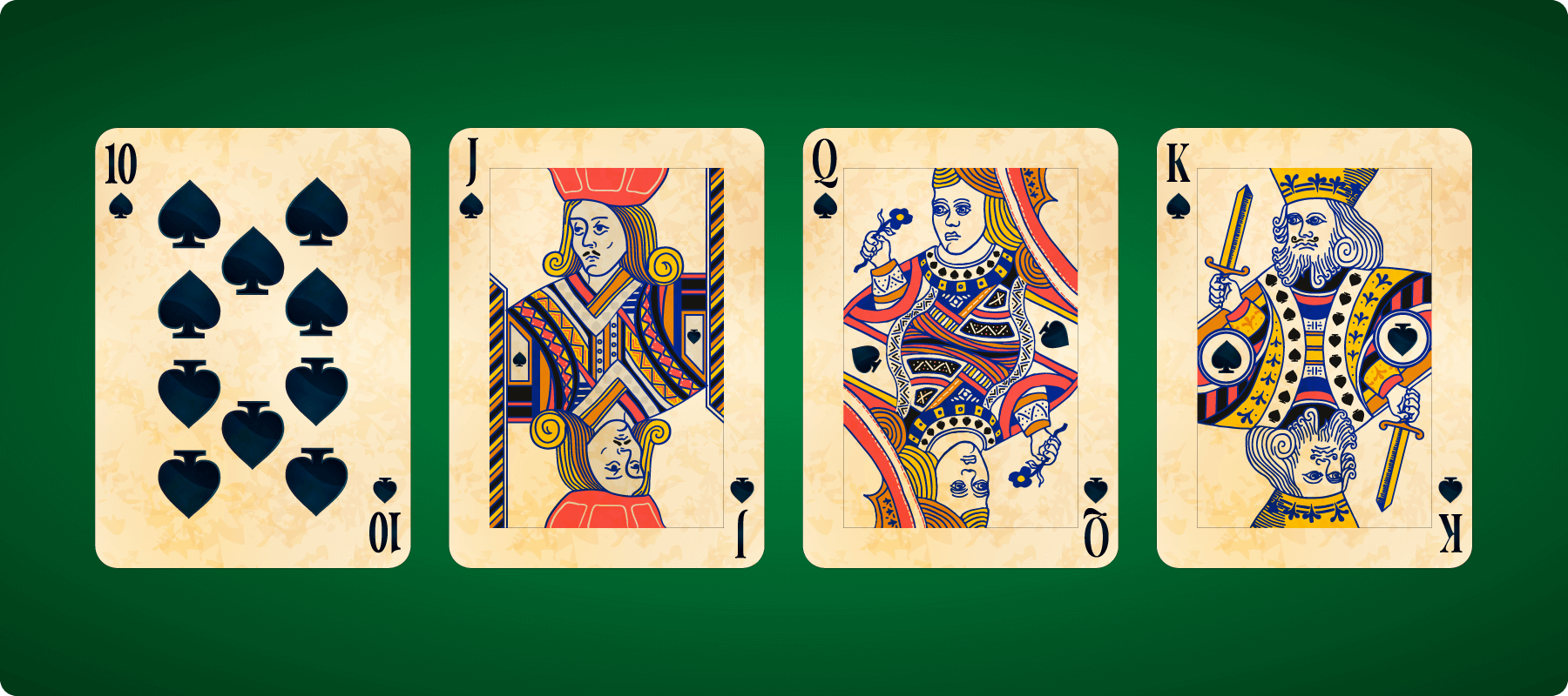 Simbolos de cartas de poker inglesas