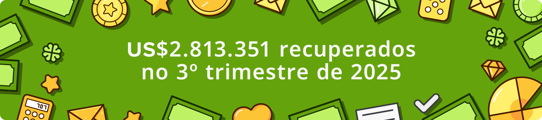 AG recupera US$ 2.813.351 para os jogadores no terceiro trimestre