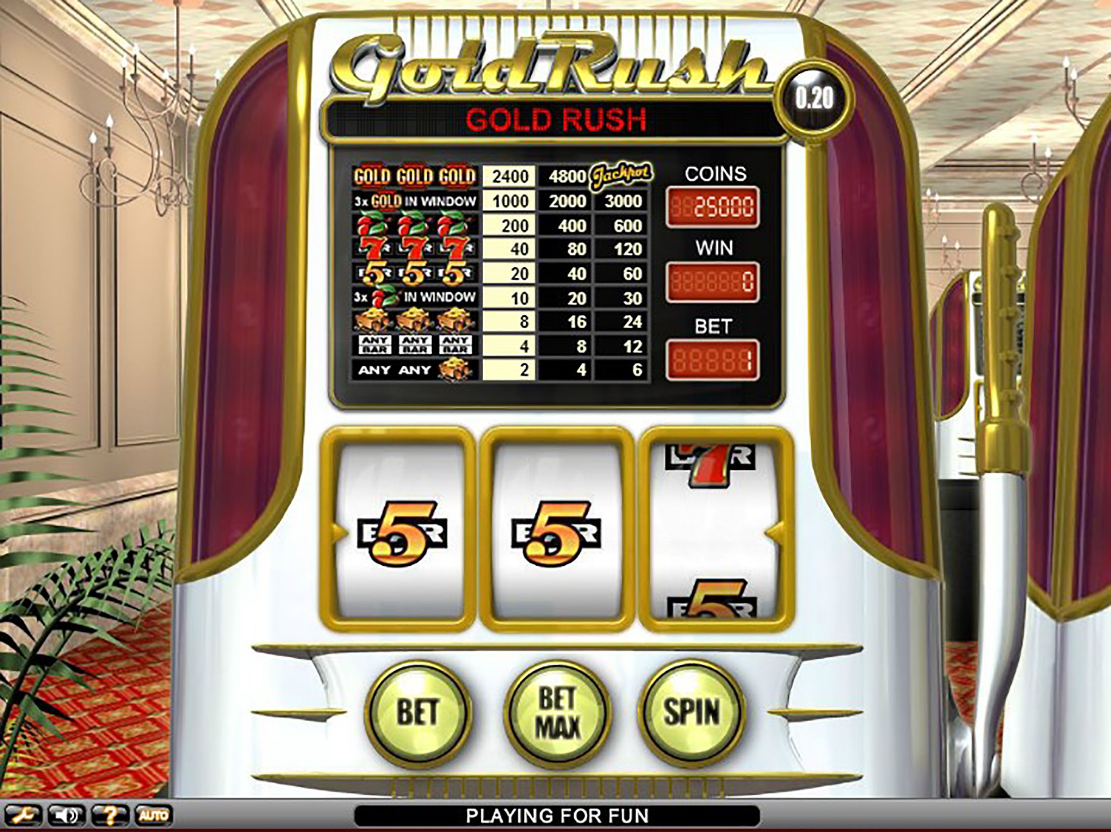Gold rush slots game