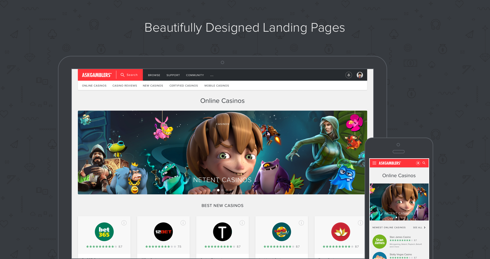 AskGamblers Landing Pages