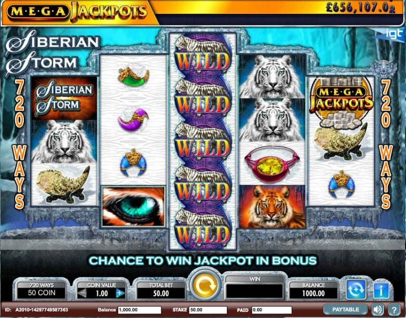 Siberian Storm Mega Jackpots Slot
