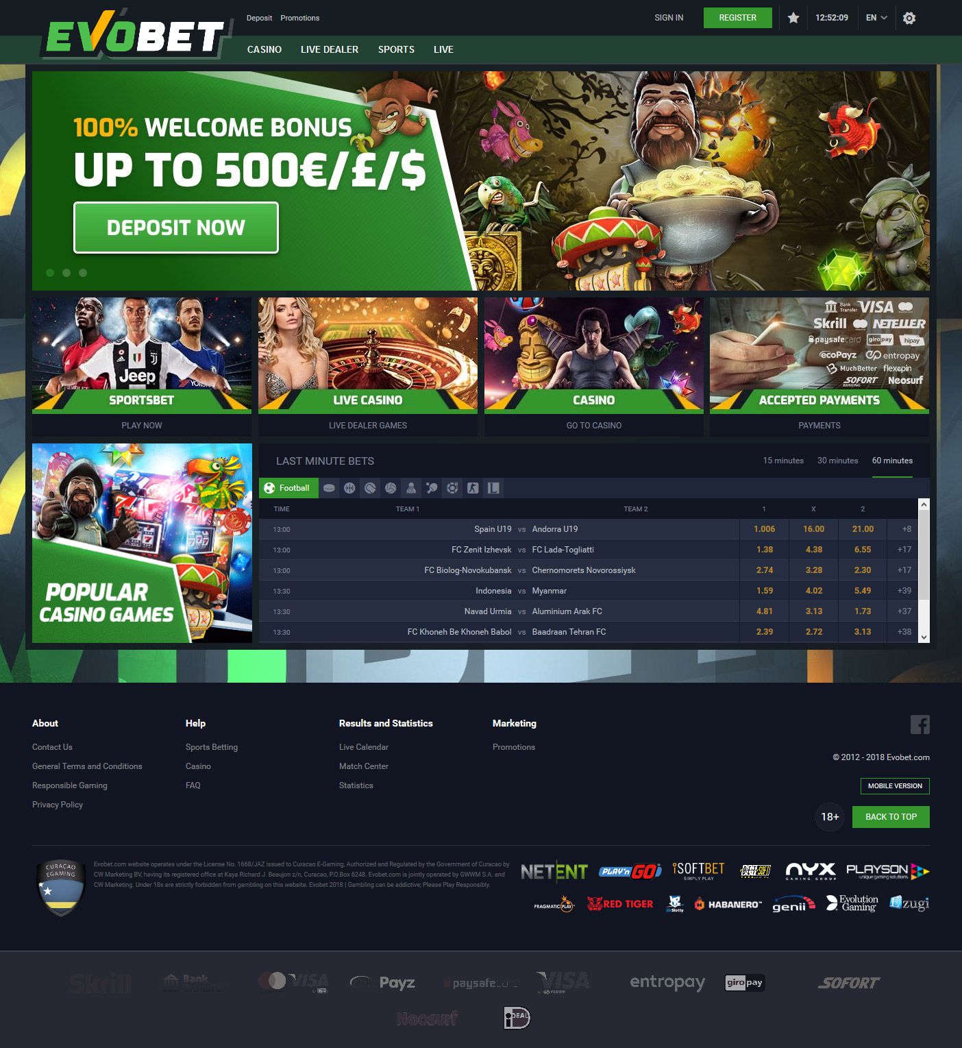 Evobet Casino (2021) ???? Review | Games - AskGamblers