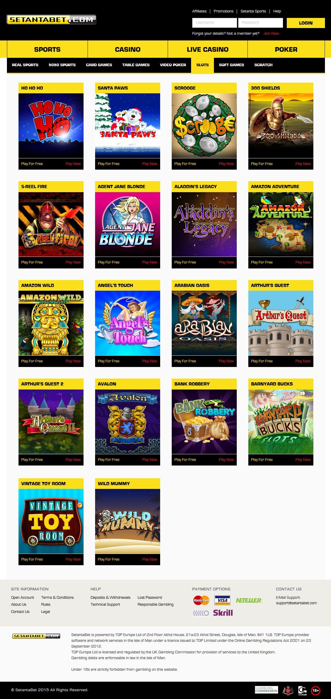 Setantabet sign up offers