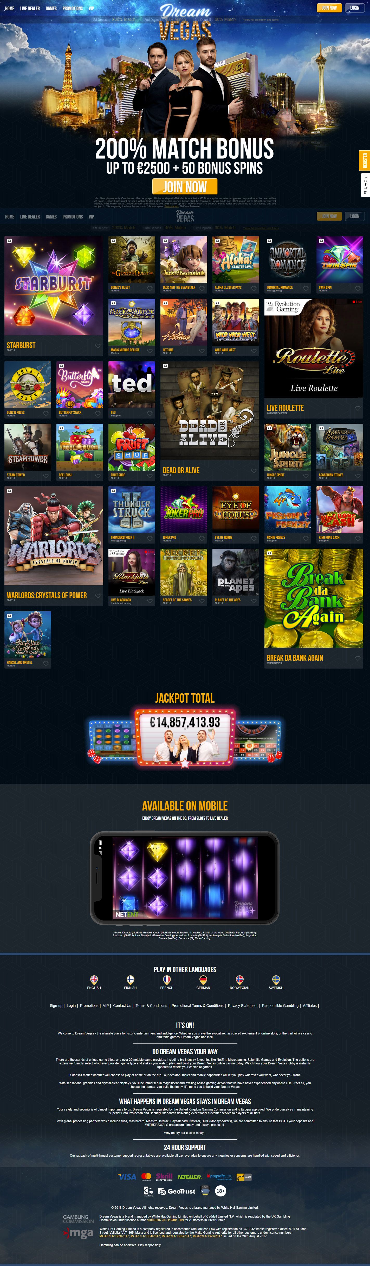 Dream Vegas Casino (2020) Review Games Play Now AskGamblers