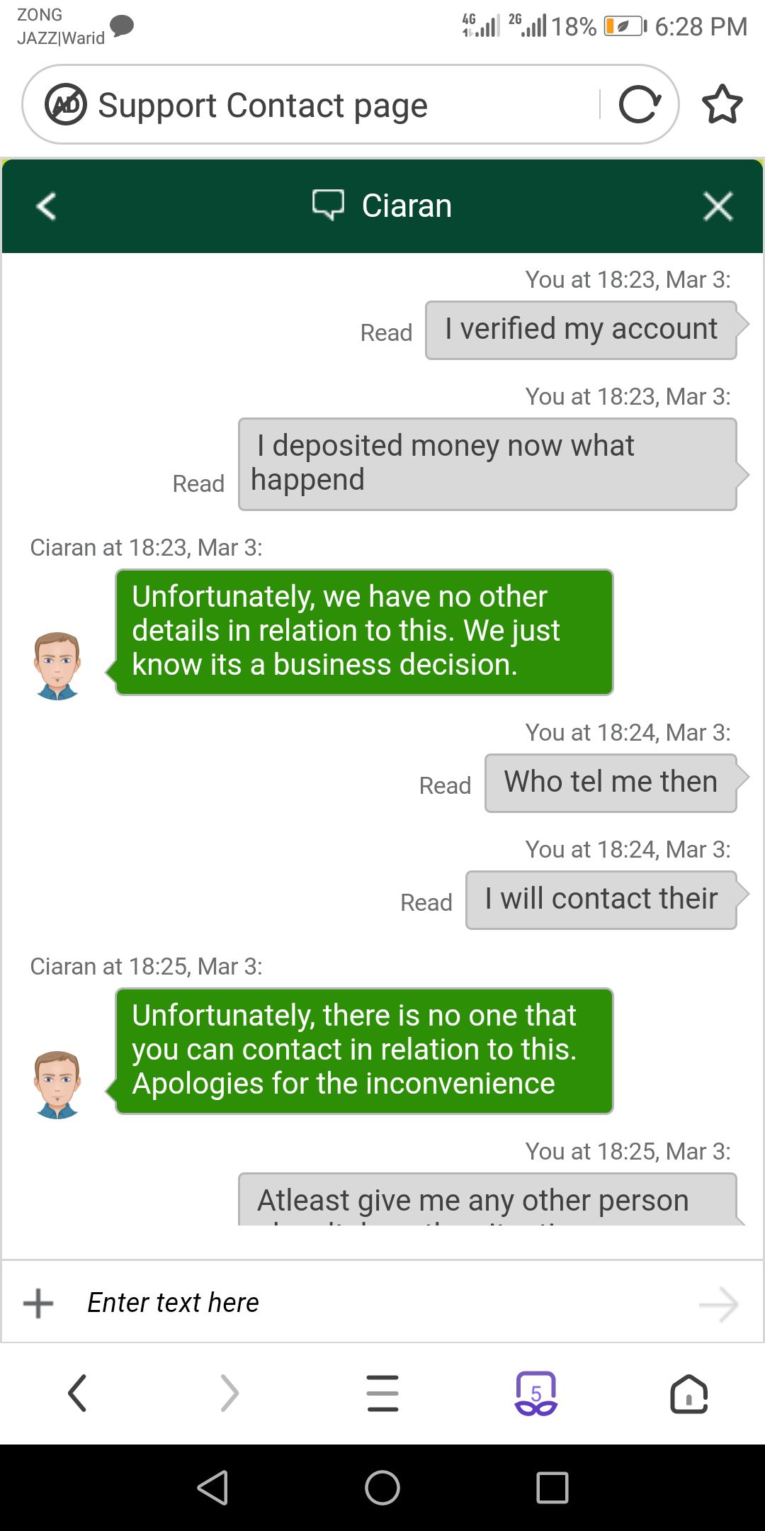 Paddy Power Casino Account suspended without any reason Complaint