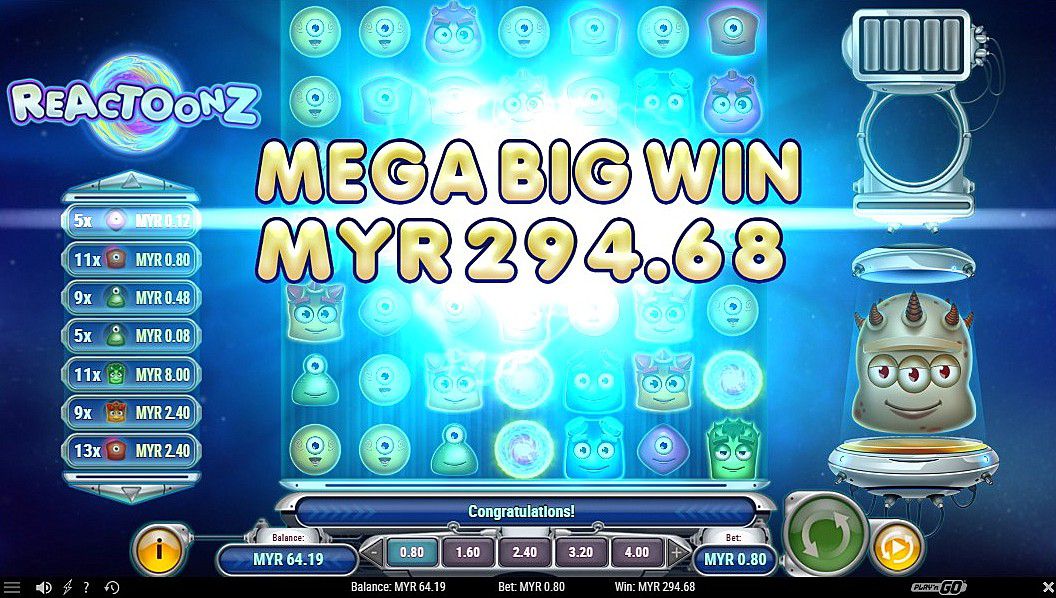 Reactoonz Slot через Play'n GO 2023 игать в демо Reactoonz бесплатно! RTP 96 51percent