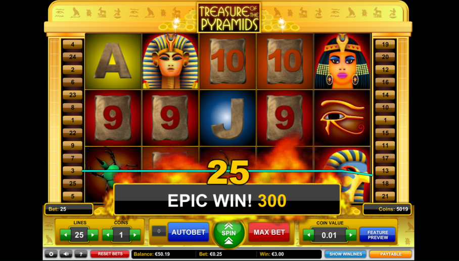 Treasure Of The Pyramids Slot Machine