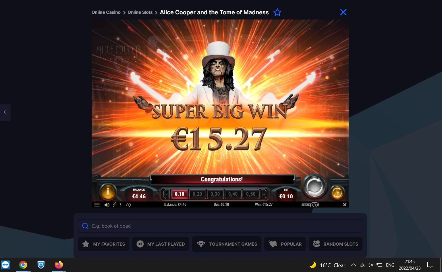 Alice Cooper and the Tome of Madness Slot Review 🥇 (2025) - RTP & Free ...