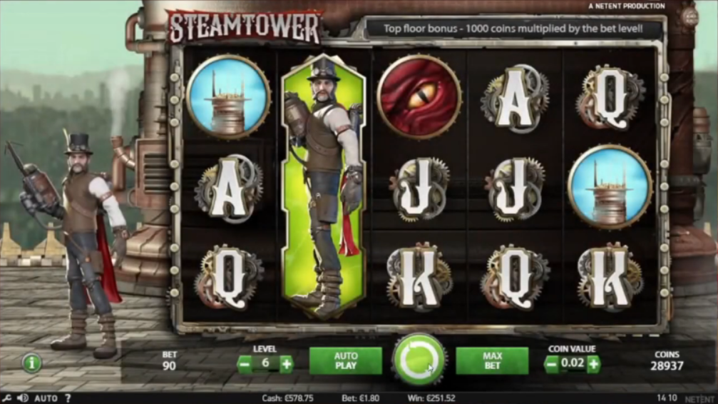 Steam Tower Slot Review 🥇 (2025) - RTP & Free Spins