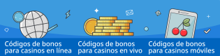 Mejores códigos de de bonos de casinos en línea