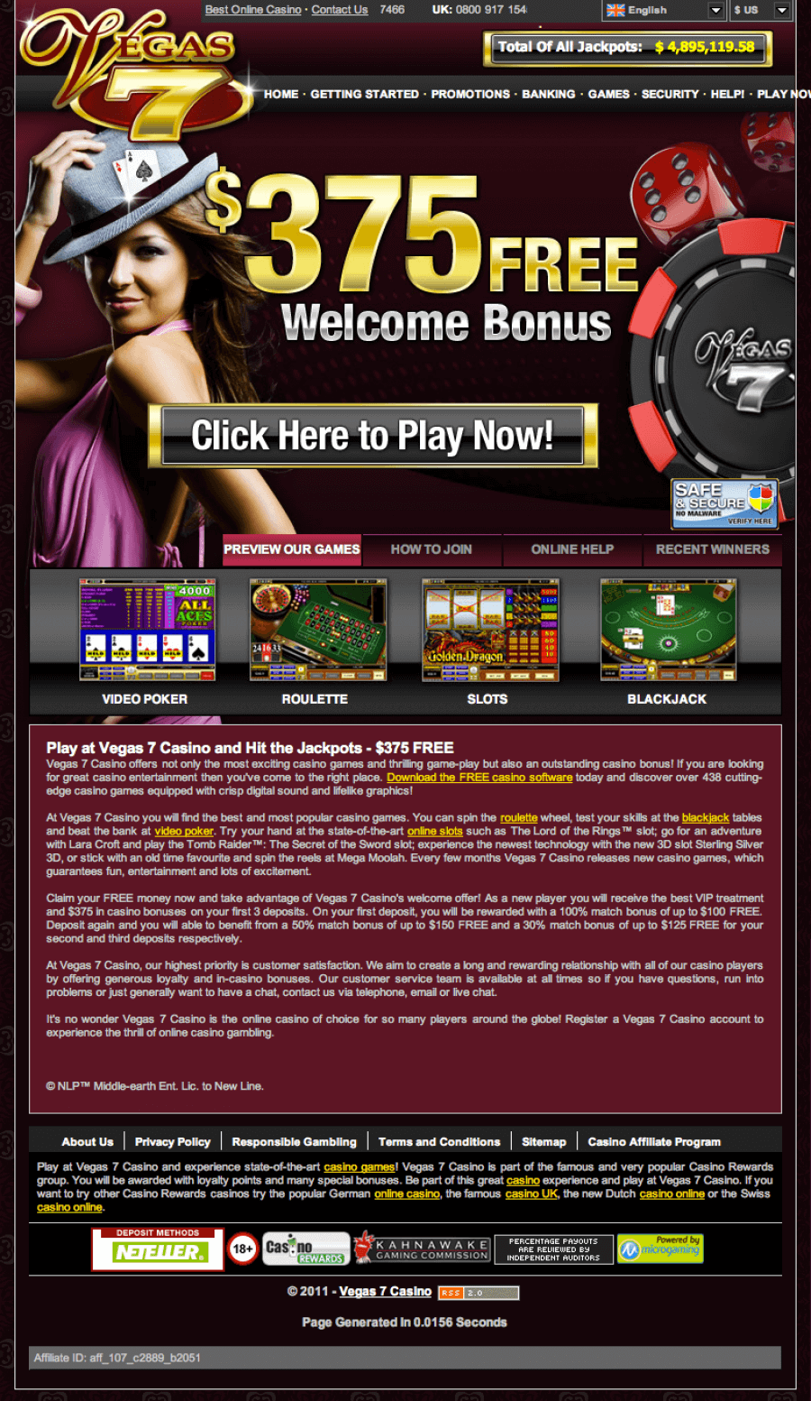 Vegas 7 Casino 2021 Review Games AskGamblers
